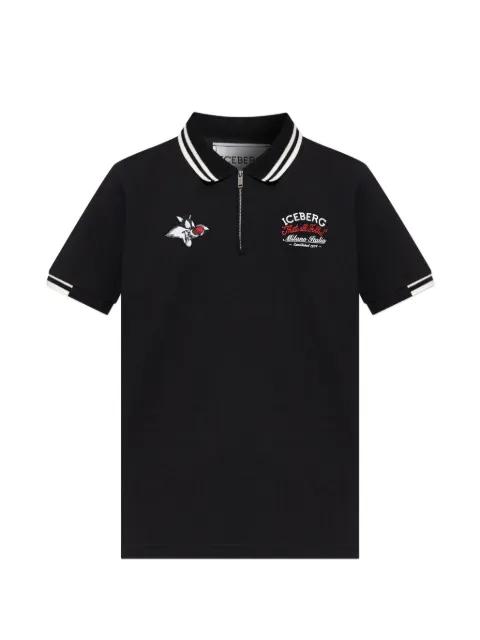 embroidered tipped polo shirt by ICEBERG