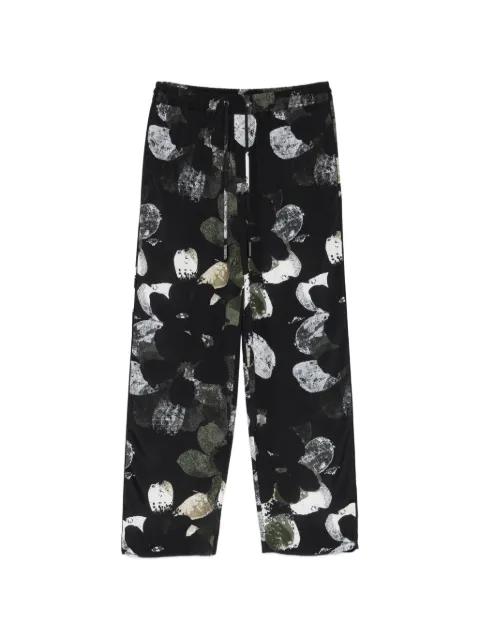 floral drawstring trousers by ICEBERG