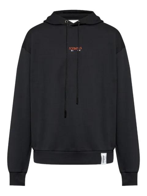 graphic-print drawstring hoodie by ICEBERG
