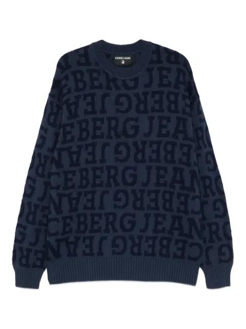 intarsia-knit logo sweater by ICEBERG