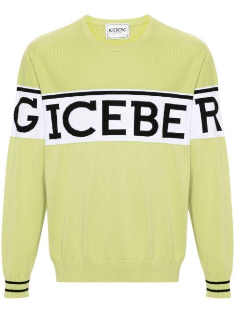jacquard-logo cotton sweatshirt by ICEBERG