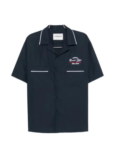 logo-embroidered piping-detail shirt by ICEBERG