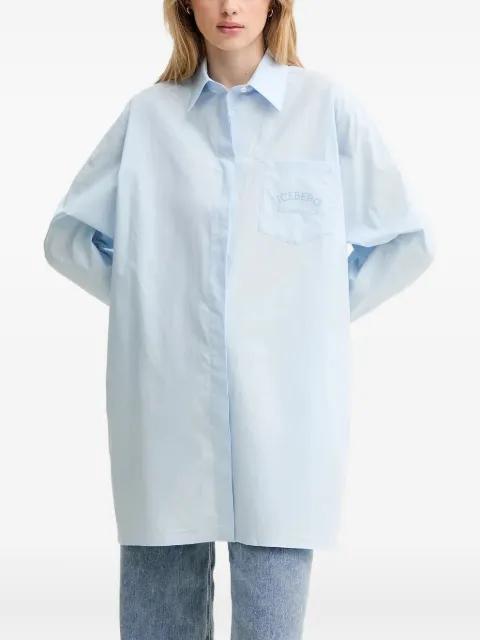 logo-embroidered pocket shirt by ICEBERG