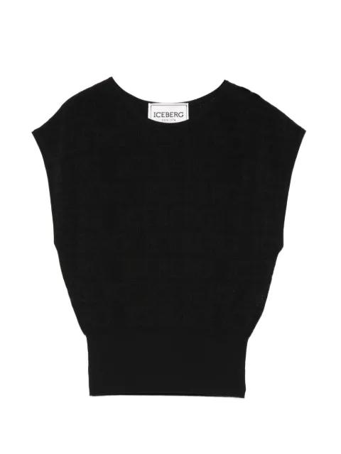 logo-pattern vest by ICEBERG