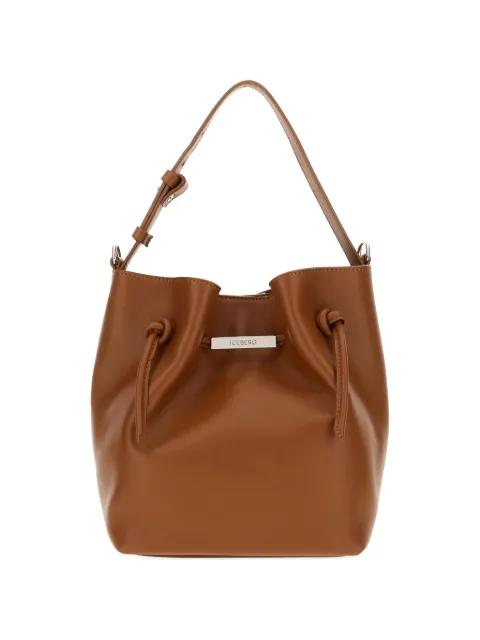 logo-plaque leather tote bag by ICEBERG