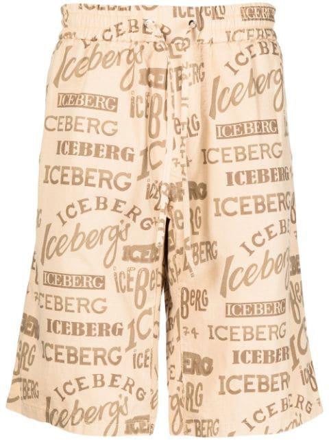 logo-print deck shorts by ICEBERG