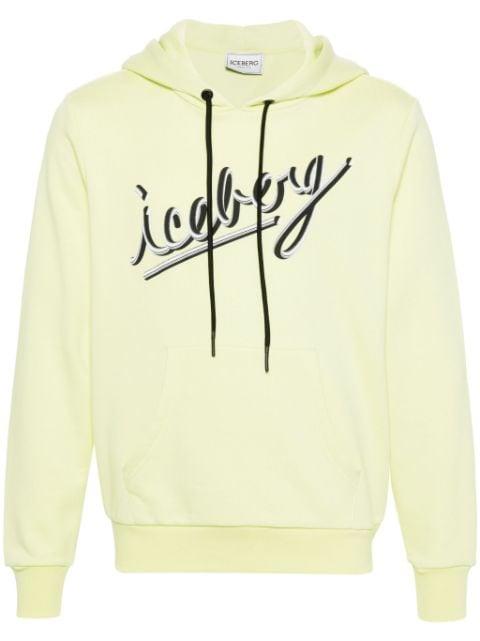 logo-print hoodie by ICEBERG