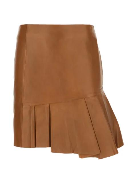 pleated leather mini skirt by ICEBERG