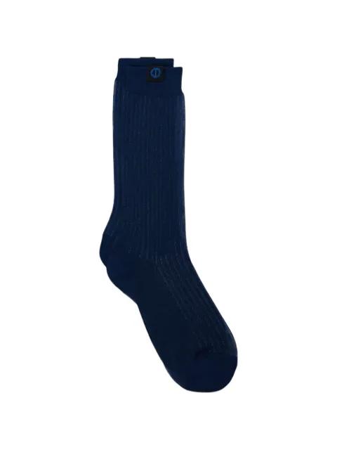 ribbed-knit logo-patch socks by ICEBERG