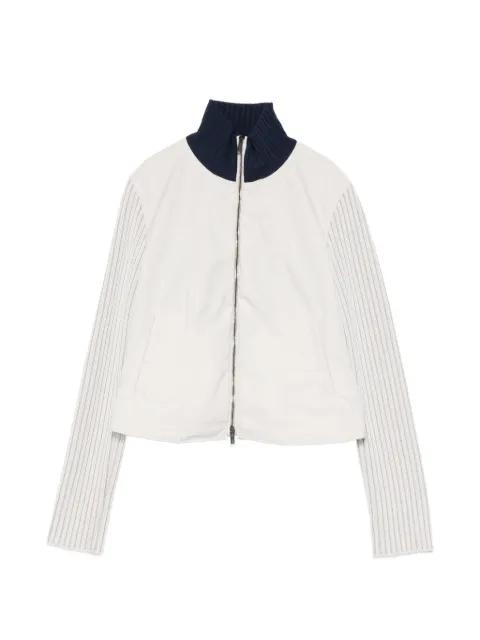 ribbed-knit panelled bomber jacket by ICEBERG