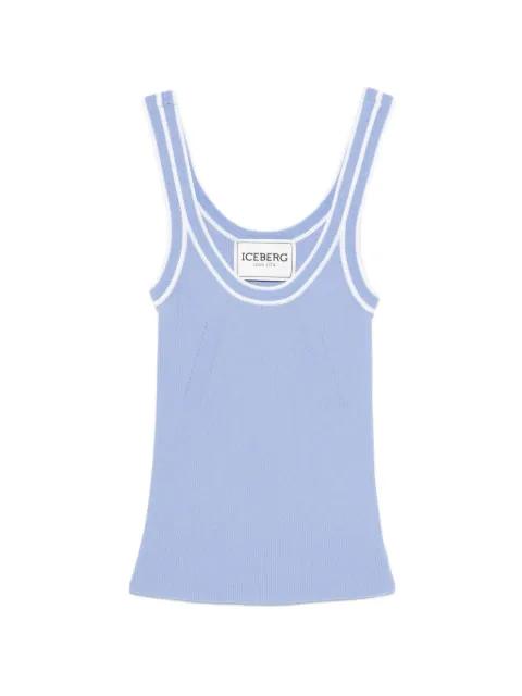 ribbed trim knit top by ICEBERG