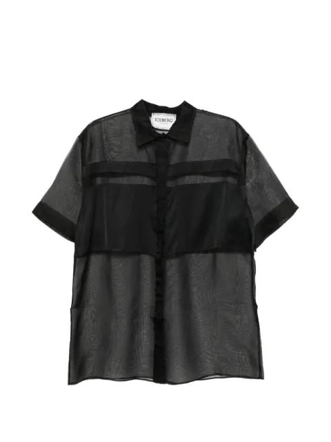 sheer-panel shirt by ICEBERG