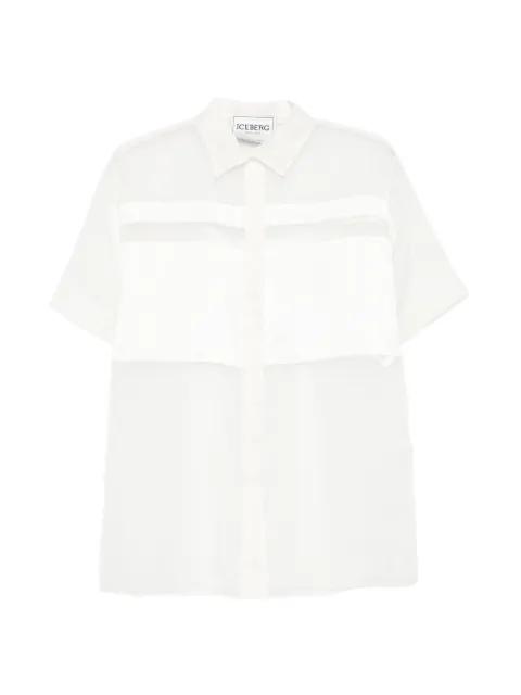 sheer-panel shirt by ICEBERG