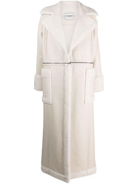 zip-detail single-breasted coat by ICEBERG