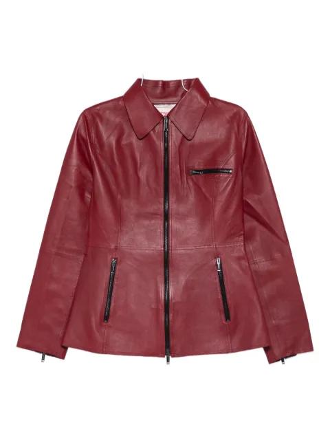 zip leather jacket by ICEBERG