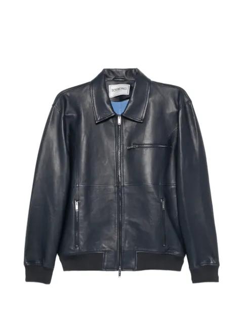 zip-up leather jacket by ICEBERG
