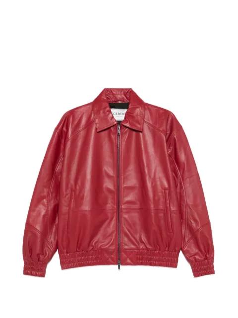 zip-up leather jacket by ICEBERG