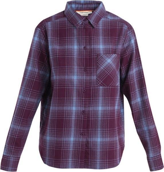 Merino 200 Dawnder Long-Sleeve Flannel Plaid Shirt by ICEBREAKER