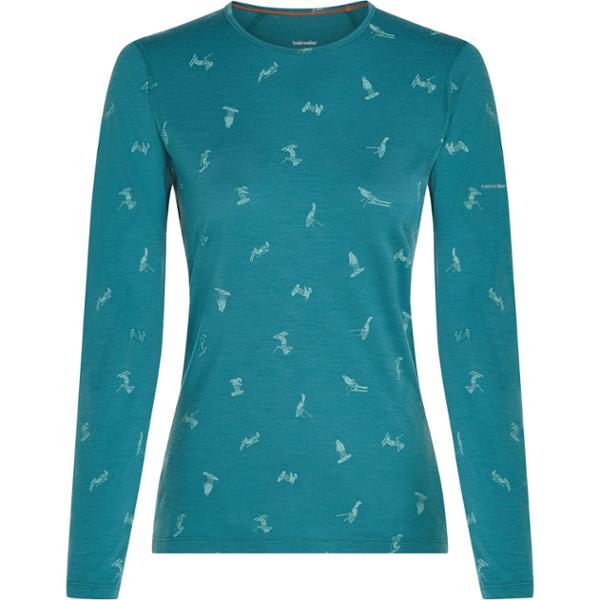 Merino 200 Oasis Long-Sleeve Crewe Snow Day Base Layer Top by ICEBREAKER