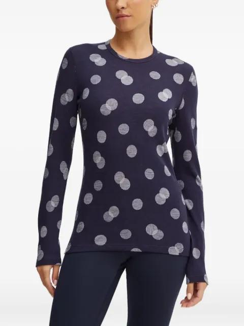 polka dot-pattern long-sleeved top by ICEBREAKER