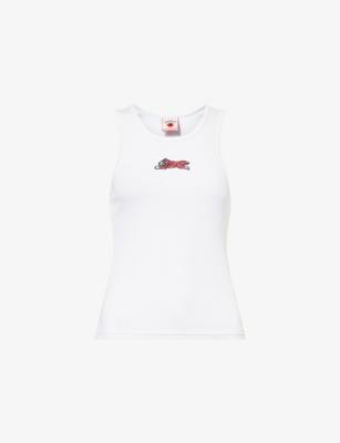 Beaded-Logo Ribbed Cotton Tank Top by ICECREAM