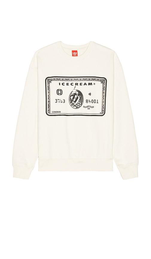 ICECREAM Card Sweatshirt in White by ICECREAM