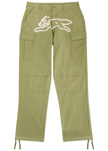 Logo-appliquéd twill cargo trousers by ICECREAM