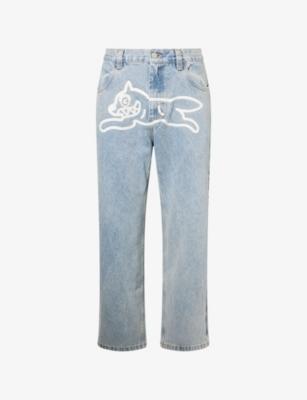 Running Dog Double Scoop Wide-Leg Denim Jeans by ICECREAM
