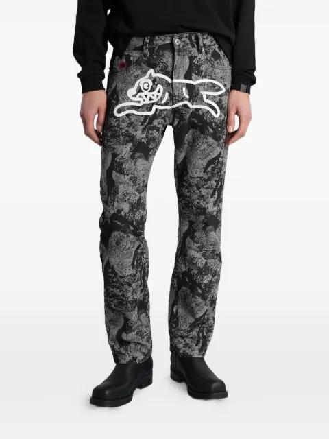 Running Dog abstract-print jeans by ICECREAM