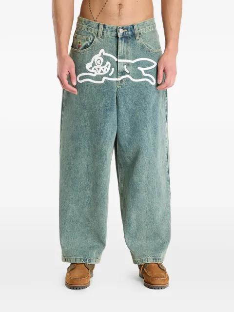 Running Dog button-fastening jeans by ICECREAM