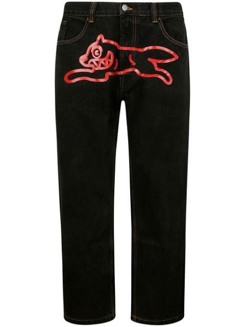Running Dog-print jeans by ICECREAM