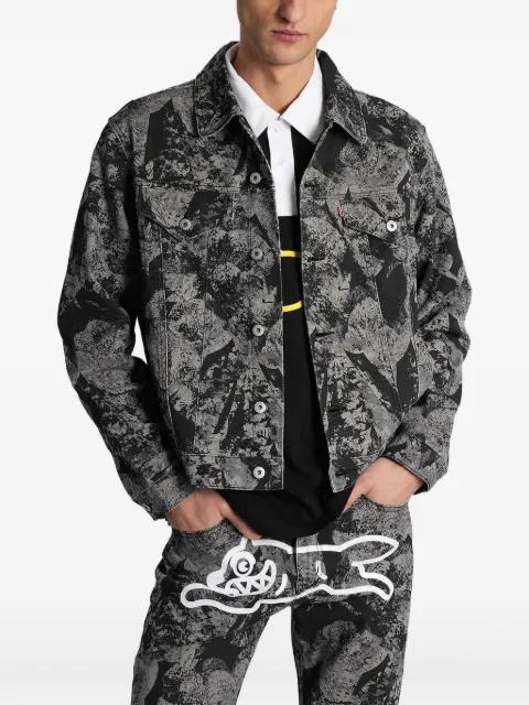 abstract-print denim jacket by ICECREAM