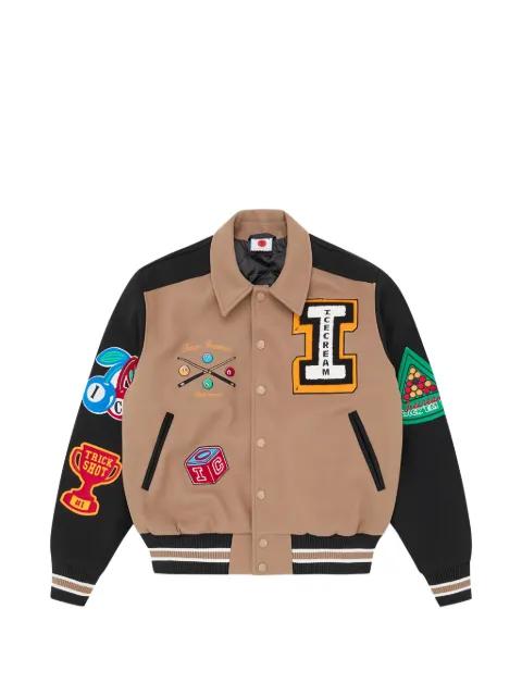 appliqué bomber jacket by ICECREAM