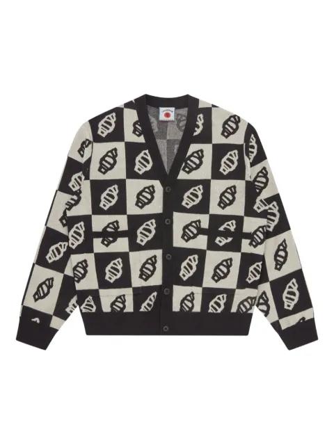 leaf-motif knitted cardigan by ICECREAM