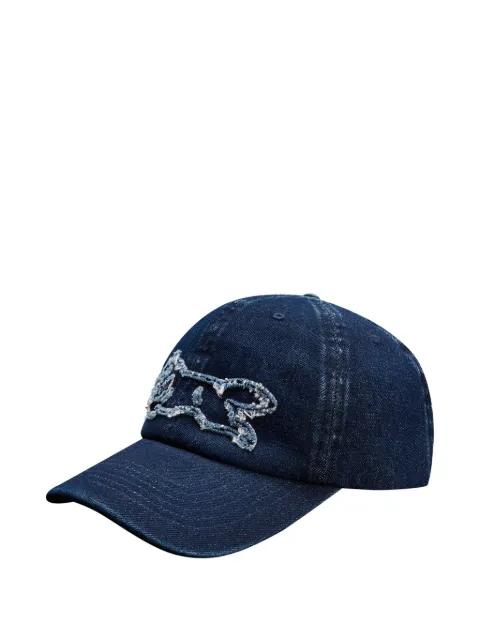 logo-embroidered denim baseball cap by ICECREAM