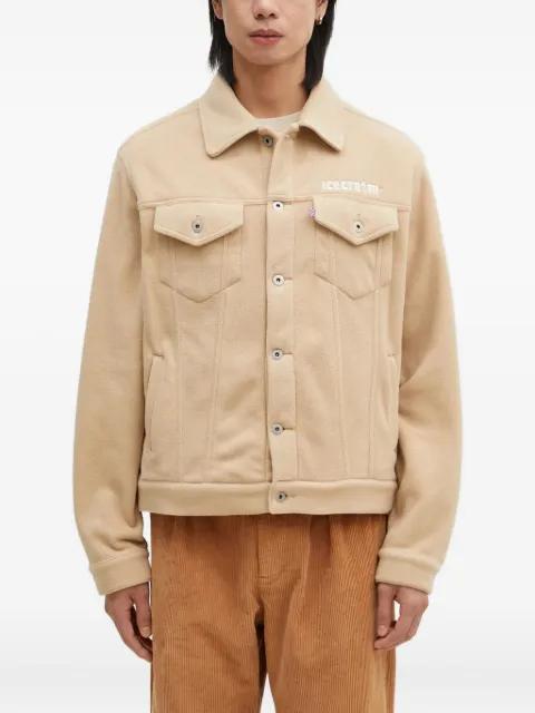 logo-embroidered fleece jacket by ICECREAM