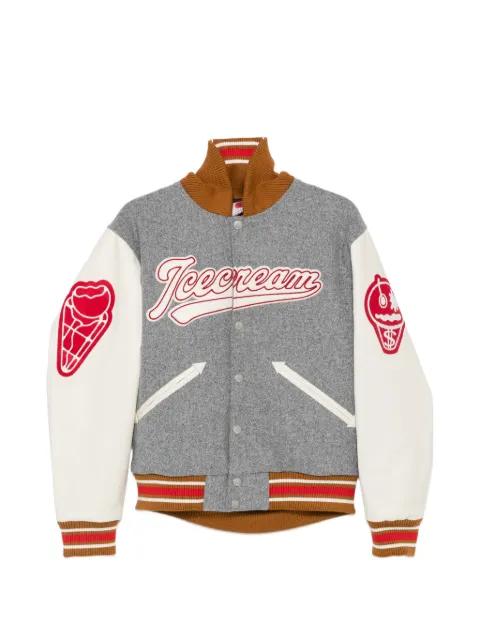 logo-patch bomber jacket by ICECREAM