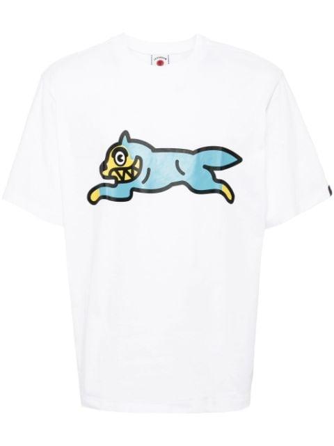 running dog-print cotton T-shirt by ICECREAM