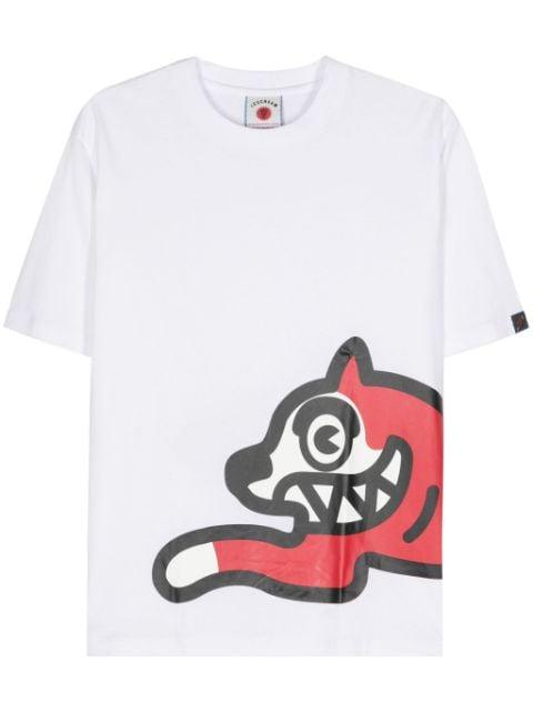 running dog-print cotton T-shirt by ICECREAM