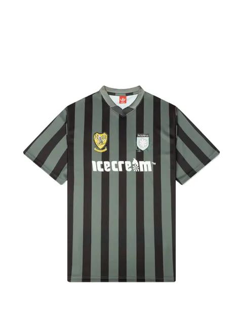 striped logo-print T-shirt by ICECREAM