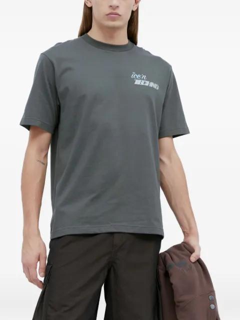 logo-print crew-neck T-shirt by ICE&TECHNO