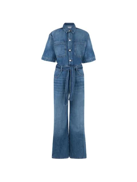 Duna belted short-sleeve denim jumpsuit by ICON DENIM