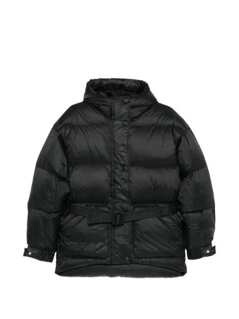 belted puffer jacket by IENKI IENKI