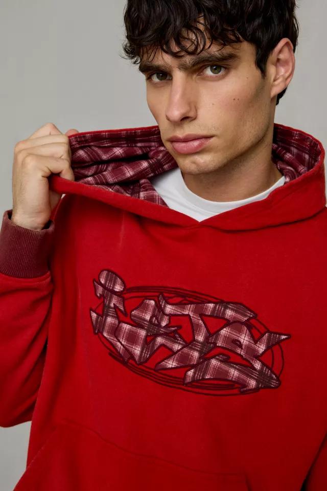 iets frans... Check Applique Logo Hoodie Sweatshirt by IETS FRANS...