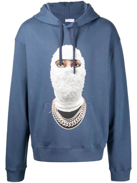 Gold Face print hoodie by IH NOM UH NIT