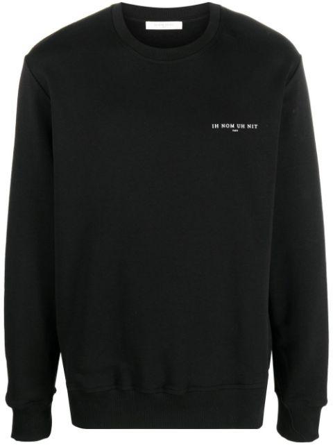 Mask-print crewneck sweatshirt by IH NOM UH NIT