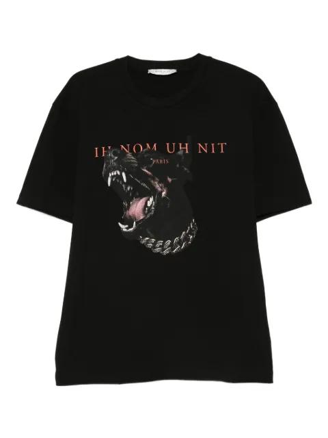 dog-print cotton T-shirt by IH NOM UH NIT