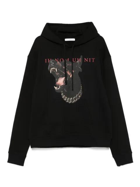dog-print hoodie by IH NOM UH NIT