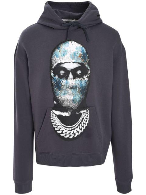 graphic-print cotton hoodie by IH NOM UH NIT