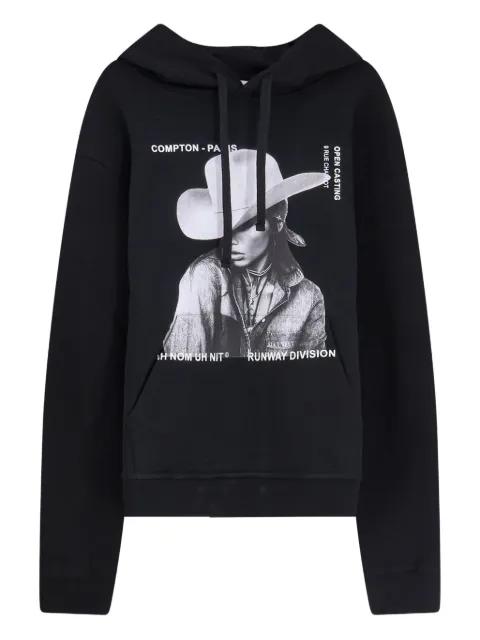 graphic-print hood hoodie by IH NOM UH NIT
